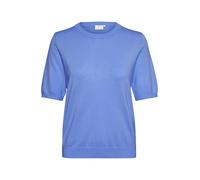 Kaffe Women's Pullover Short Sleeves Round Neck Regular Fit Hip Length, Ultramarine, M