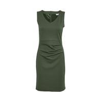 KAFFE Women's Sleeveless Dress with V-Neck Above Knee Length Slim Fit Cocktail, Olive, 12