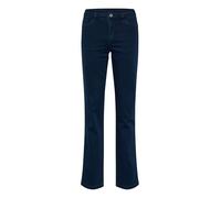 Kaffe Women's Straight Leg Jeans Pants High Waist, Dark Blue Denim, 42