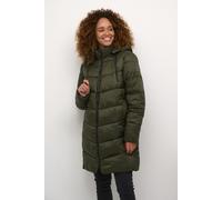 Kaffe Women's Susanne Hooded Zipper Puffer Coat in Dark Olive | Size: 14 Kaffe Dark Olive 14