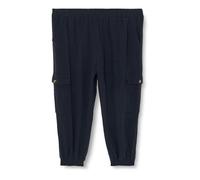 Kaffe Women's Women's Capri Pants 3/4 Length Elastic Waist Elastic Cuffs Cargo Pockets Pants, Midnight Marine,
