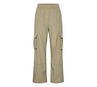 Kaffe Women's Women's Cargo Pants Casual Fit High-Waisted Elastic Waist Drawstring Cuff Pants, Coriander,