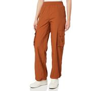 Kaffe Women's Women's Cargo Pants Casual Fit High-Waisted Elastic Waist Drawstring Cuff Pants, Rawhide,