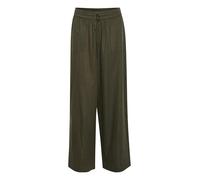 Kaffe Women's Women's Casual Pants Elastic Waist Wide Legs Full-Length Pockets Pants, Forest Night,