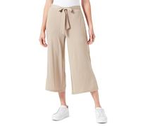 Kaffe Women's Women's Casual Pants High-Waisted Elastic Waist Cropped Straight Legs Pants, Chinchilla,