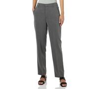 Kaffe Women's Women's Trousers Regular Fit Zipper Fastening Cropped Length Straight Legs Pants, Dark Grey Melange,