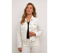 Kaffe Zelina Denim Jacket Plain In White White 14