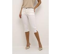 Kaffe Zelina Slim Fit Denim Capri Jeans In White White 18