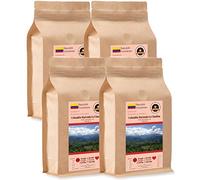 Kaffee Globetrotter - Coffee with heart - Colombia Hacienda La Claudina - 4 x 1000 g medium ground - for fully automatic coffee grinder, coffee grinder - Fair Trade | Gastropack discount packaging