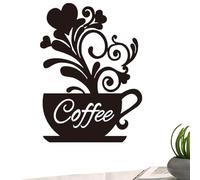 Kaffeetassen Metal Wall Decoration - Hochwertige Dekorative Kaffee Wandskulptur, Robustes Langlebiges Metal Kunstwerk | Wanddekoration Für Café Küche Zuhause Esszimmer Nutzung