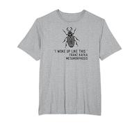 Kafka Metamorphosis I Woke Up Like This T-Shirt, Men's Big and Tall, Heather Grey, 3X Tall