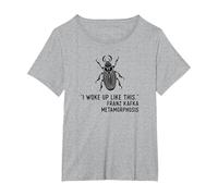 Kafka Metamorphosis I Woke Up Like This T-Shirt, Women's Plus, Heather Grey, 4X