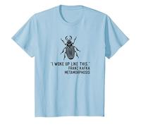 Kafka Metamorphosis I Woke Up Like This T-Shirt, Youth, Baby Blue, Medium