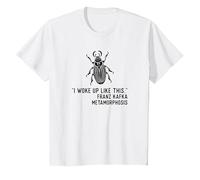 Kafka Metamorphosis I Woke Up Like This T-Shirt, Youth, White, Medium