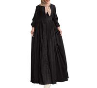 Kaftan Abaya, Abaya for Women Muslim UK Outfit Umrah Moroccan Eid Praying Prayer Clothes Kaftan Abayas Ramadan Plus Size Modest Dress One Piece Jilbabs Ladies Dresses, Eid Dress Black