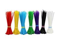 Kafton 100 Assorted Cable Ties Black Natural Coloured Nylon Plastic Zip Tie Wraps