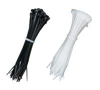 KafTon 100 Pack || UV Resistant & Heat Stabilised Cable Ties Black Natural/White Durable Strong Nylon Zip Ties (200mm x 4.8mm, Black)