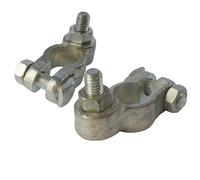 KafTon 2 Pcs Solderless Car Battery Terminal Clamp Connectors 8mm, 1 positive 1 negative