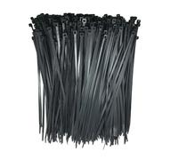 KafTon Cable Ties 250mm x 4.8mm Black Nylon Plastic Zip Tie Wraps - Pack of 1000