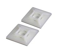 KafTon Cable Ties Mounts Self Adhesive (19mm x 19mm (100 Pack Natural))