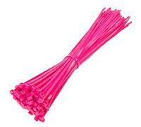 KafTon Fluorescent Cable Ties Pink Premium Nylon Plastic Cable Ties (50, 140mm x 3.6mm)