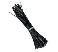 KafTon Pack of 100 Black Cable Zip Ties,UL Nylon, Perfect for PC, Bicycle Tie Wrap DIY Home Wire Vegetable Garden Office (370mm x 7.6mm) Black