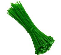 KafTon Pack of 100 Green Cable Zip Ties, UL Nylon, Perfect for PC, Bicycle Tie Wrap DIY Home Wire Vegetable Garden Office (200mm x 4.8mm) Green