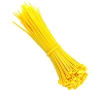 KafTon Pack of 100 Yellow Cable Zip Ties, UL Nylon, Perfect for PC, Bicycle Tie Wrap DIY Home Wire Vegetable Garden Office (200mm x 4.8mm) Yellow