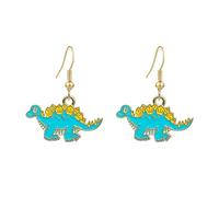 KaFu Cute Acrylic Animal Dinosaur Earrings For Women Girls Funny Colorful Dinosaur Chicken Duck Animal Dangle Drop Earrings 80s 90s Resin Animal Earrings Christmas Gift, Metal