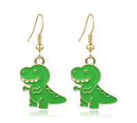 KaFu Cute Acrylic Animal Dinosaur Earrings For Women Girls Funny Colorful Dinosaur Chicken Duck Animal Dangle Drop Earrings 80s 90s Resin Animal Earrings Christmas Gift, Metal