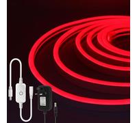 KAFULA 0.5M Red Dimmable LED Neon Light Strip - 220V Super Bright LED Light Strip CRI85+, IP65 Waterproof Flexible, Can be Cut Every 25mm | 120LEDs/m | Home Decor