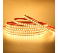 KAFULA 120LEDs/m LED Light Strip self-Adhesive, 220-240V Waterproof Flexible LED Rope Light CRI85+ 8M Warm White 3000K SMD2835 Bedroom Cabinet Kitchen Decoration LED Fairy Light