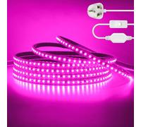 KAFULA 120LEDs/m LED Light Strip with Switch Design 17M Pink, 220V-240V Waterproof Flexible Cuttable LED Rope Light CRI85+, SMD2835 Home/Shop Decoration LED Fairy Light Strip