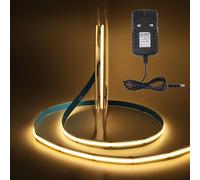 KAFULA 12V COB LED Light Strip, 320 LEDs/m 3m Warm White 3000K High Density Super Bright Flexible FCOB LED Fairy Light CRI90+, Cuttable, Home Lighting Decoration