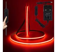 KAFULA 12V COB LED Light Strip with on/Off [1m, red Light], 320 LEDs/m Flexible FCOB LED Fairy Light CRI90+, can be Cut Every 50mm, Suitable for Bedroom Kitchen Courtyard Party Decoration