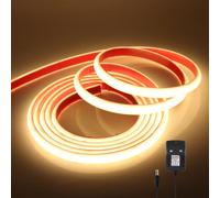 KAFULA 12V COB LED neon Light Strip self-Adhesive [0.5m, Natural White 4000K], IP68 Waterproof Flexible, 320 LEDs/m Super Bright FCOB LED Fairy Light CRI90+, can be Cut Every 5cm, Home Decoration