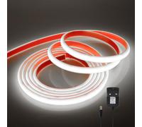 KAFULA 12V COB LED neon Light Strip self-Adhesive [0.5m, White Light 6000K], IP68 Waterproof Flexible, 320 LEDs/m Super Bright FCOB LED Fairy Light CRI90+, can be Cut Every 5cm, Home Decoration
