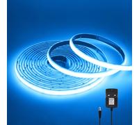 KAFULA 12V COB LED neon Light Strip self-Adhesive [1m, ice Blue], IP68 Waterproof Flexible, 320 LEDs/m Super Bright FCOB LED Fairy Light CRI90+, can be Cut Every 5cm, Indoor and Outdoor Decoration
