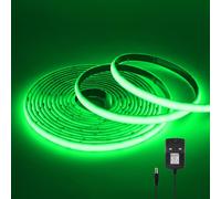 KAFULA 12V COB LED neon Light Strip self-Adhesive [2m, Green], IP68 Waterproof Flexible, 320 LEDs/m Super Bright FCOB LED Fairy Light CRI90+, can be Cut Every 5cm, Indoor and Outdoor Decoration