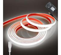 KAFULA 12V COB LED neon Light Strip self-Adhesive [4m, White Light 6000K], IP68 Waterproof Flexible, 320 LEDs/m Super Bright FCOB LED Fairy Light CRI90+, can be Cut Every 5cm, Home Decoration