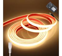 KAFULA 12V COB LED neon Light Strip self-Adhesive [5m, Natural White 4000K], IP68 Waterproof Flexible, 320 LEDs/m Super Bright FCOB LED Fairy Light CRI90+, can be Cut Every 5cm, Home Decoration