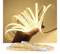 KAFULA 12V COB LED Strip Light [7M, Natural White 4000-4500K], IP65 Waterproof, 480 LEDs/m Flexible FCOB LED Fairy Light CRI85+, Cuttable Every 2.5cm, Home Lighting (Power Supply Not Included)