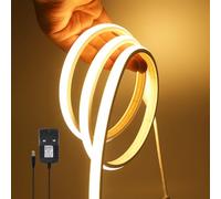 KAFULA 12V COB Neon LED Light Strip, IP65 Waterproof Flexible, 320 LEDs/m 4m Warm White 3000K Super Bright FCOB LED Fairy Light CRI85+, Can be Cut Once Every 2.5CM, Home Lighting