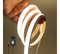 KAFULA 12V COB Neon LED Light Strip, IP65 Waterproof Flexible, 320 LEDs/m Super Bright FCOB LED Fairy Light CRI90+, Can be Cut Every 2.5CM, Home Lighting [9m, Natural White 4000K]