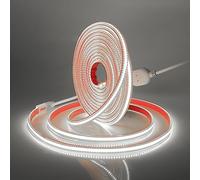 KAFULA 220V COB LED Light Strip [1m, White Light 6000K], 288 LEDs/m IP65 Waterproof Flexible FCOB LED Fairy Light CRI90+, Double-Sided Tape Installation, can be Cut Every 50cm, Home Decoration