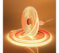 KAFULA 220V COB LED Light Strip [3m, Warm White 3000K], 288 LEDs/m IP65 Waterproof Flexible FCOB LED Fairy Light CRI90+, Double-Sided Tape for Installation, can be Cut Every 50cm, Home Decoration