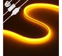 KAFULA 220V COB LED neon Light Strip with on/Off, IP65 Waterproof Flexible, Super Bright FCOB LED Light Strip CRI90+, can be Cut Every 50cm, Home Decoration |288 LEDs/m| |25M, Yellow Light|