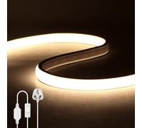 KAFULA 220V COB LED Neon Rope Light with On/Off, 5M Bianco Naturale 4000K Waterproof Flexible FCOB LED Strip Light, DIY Design for Bedroom, Living Room, Game Room, Kitchen, Party, Shop Decoration
