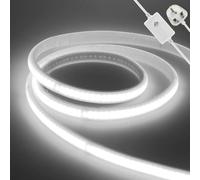 KAFULA 220V COB Light Strip LED Neon Light, 2M Dimmable IP65 Waterproof Flexible FCOB LED Fairy Light CRI90+, can be Cut Every 10mm | 240 LEDs/m || 6000K White Light | Home Decor