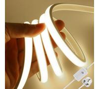 KAFULA 220V dimmable COB LED Light Strip, IP65 Waterproof Flexible, 288 LEDs/m Super Bright FCOB LED Fairy Light CRI90+, can be Cut Every 50 cm, Home Decoration [11m, Natural White 4000K]